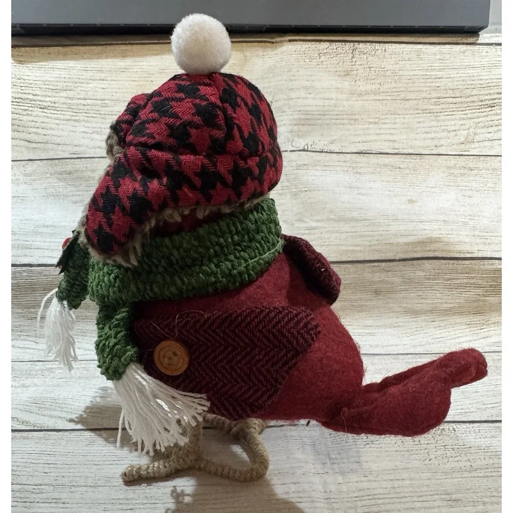 Target Wondershop Featherly Friends Bird Cousin Eddie Red Knit Hat & Scarf Tub37